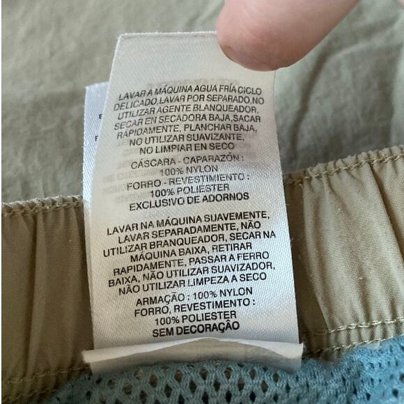 Columbia Shorts Medium Adjustle Belt Stretch Relax Zip Pocket Beige Hike Outdoor - Picture 12 of 16